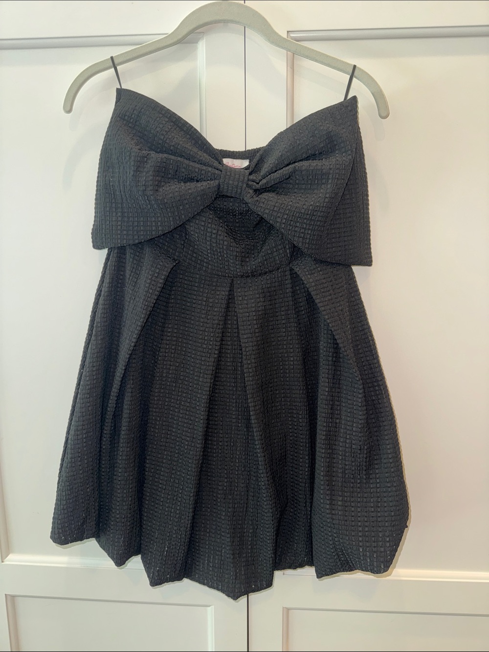 Meet Me In Santorini Bow Front Bubble Hem Mini Dress